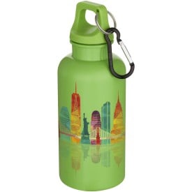 Oregon 400 ml effen waterfles van RCS gecertificeerd gerecycled plastic met karabijnhaak