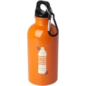 Oregon 400 ml RCS gecertificeerde enkelwandige roestvrijstalen waterfles met karabijnhaak-Oranje