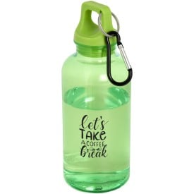 Oregon 400 ml waterfles van RCS-gecertificeerd gerecycled plastic met karabijnhaak-Groen