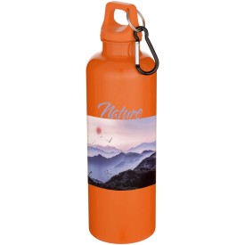 Oregon 750 ml effen RCS gerecycleerde plastic drinkfles met karabijnhaak-Oranje