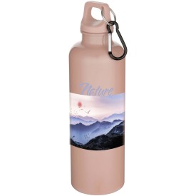 Oregon 750 ml effen RCS gerecycleerde plastic drinkfles met karabijnhaak-Oudroze