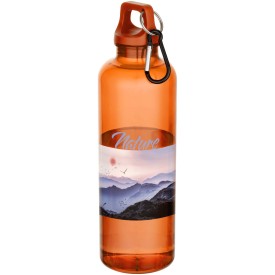 Oregon 750 ml waterfles van RCS-gecertificeerd gerecycled plastic met karabijnhaak-Oranje