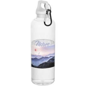 Oregon 750 ml waterfles van RCS-gecertificeerd gerecycled plastic met karabijnhaak-Wit