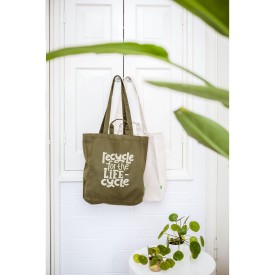 Organic Cotton Canvas Tote Bag ecru (280 g/m²) winkeltas naturel