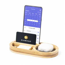 Organizer - bamboe en rPET-vilt - met smartphonehouderfunctie