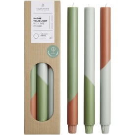 Originalhome Eden kaarsen set van 3 - plantaardige was - katoenen lont - geurloos
