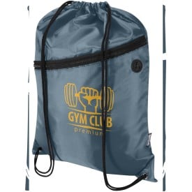Oriole RPET-tas met trekkoord en voorvak met ritssluiting, 5 liter-Hale blauw