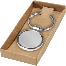 Orlene ronde sleutelhanger - metaal - hoogglans afwerking