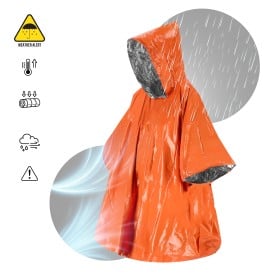 Outdoor thermische poncho - 2-in-1 - survival