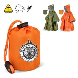 Outdoor thermische poncho - 2-in-1 - survival
