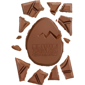 Tony's Chocolonely paas chocoladereep - 180 gram - melk karamel zeezout - gepersonaliseerde wikkel