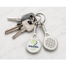 Padel sleutelhanger-Zilver