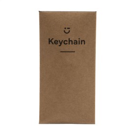 Palmer sleutelhanger - metaal - 8.5 cm - zwart PU lederlook