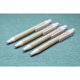 Balpen - papier en tarwestro - blauwe inkt