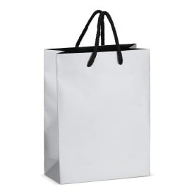 Papieren cadeautas 18 x 8 x 24cm 200g/m²-Zilver