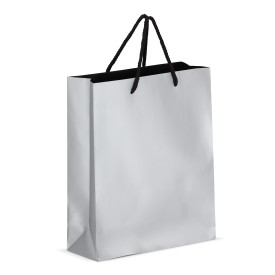 Papieren cadeautas 24 x 10 x 30cm 200g/m²-Zilver