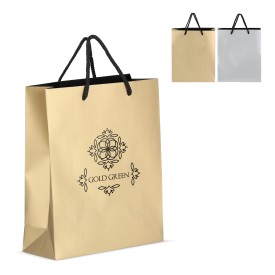 Papieren cadeautas 24 x 10 x 30cm 200g/m² - gerecycled polyester handvat