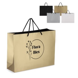 Papieren cadeautas 40 x 12 x 30cm 200g/m² - papier - gerecycled polyester handvat