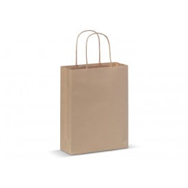 Papieren kraft tas 90g/m² 22x18x8cm-Bruin