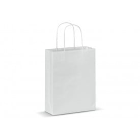Papieren kraft tas 90g/m² 22x18x8cm-Wit