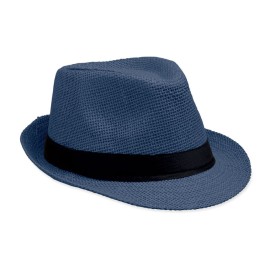 Papieren strohoed-Blauw