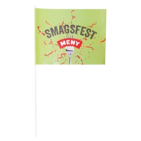 Papieren vlaggetjes - 21 x 31 cm - papier 150 g/m² - aan stokje - inclusief plakrand