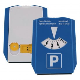 Parkeerschijf Ijskrabber, Winkelwagenmuntjes en bandenprofielmeter-Donkerblauw-Zonder opdruk