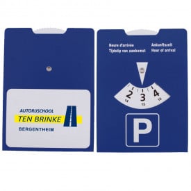 Parkeerschijf karton-Donkerblauw-Zonder opdruk
