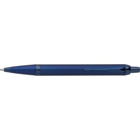 Parker IM Monochrome balpen - metaal - blauwe inkt - kilkmechanisme - geschenkverpakking-Blauw