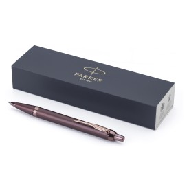 Parker IM Monochrome balpen - metaal - blauwe inkt - kilkmechanisme - geschenkverpakking