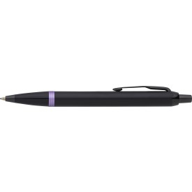 Parker IM Vibrant rings balpen - metaal - blauwe inkt - klikmechanisme - geschenkverpakking