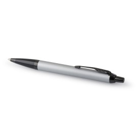Parker IM Vibrant rings balpen - metaal - blauwe inkt - klikmechanisme - geschenkverpakking