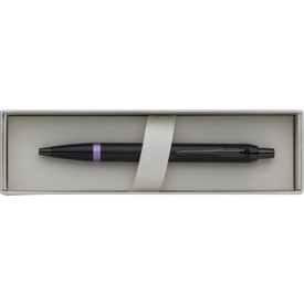 Parker IM Vibrant rings balpen - metaal - blauwe inkt - klikmechanisme - geschenkverpakking