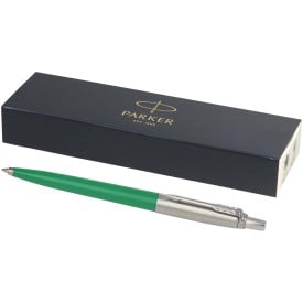 Parker Jotter balpen - gerecycled kunststof en gerecycled RVS - blauwe inkt - geschenkverpakking-Groen