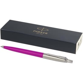 Parker Jotter balpen - gerecycled kunststof en gerecycled RVS - blauwe inkt - geschenkverpakking-Magenta