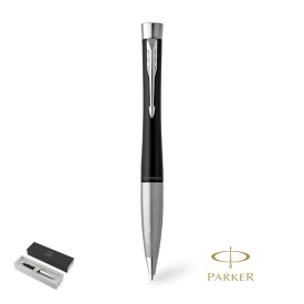 Parker Urban twist balpen - metaal - blauwe inkt - draai mechanisme - geschenkverpakking