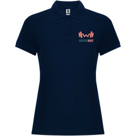 Pegaso Premium damespolo met korte mouwen-Navy blue