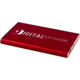 Pep type-C powerbank van 4000 mAh van gerecycled aluminium -Rood