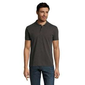 Perfect men pERFECT-heren polo-180g-Charcoal melange