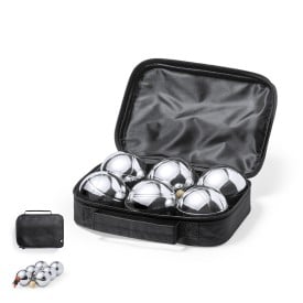 Petanque boliche Jeu de boules spel - metalen ballen - meetsnoer - verpakt in zwarte koffer