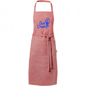 Pheebs 200 g/m² recycled cotton apron-Heather rood