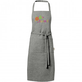 Pheebs 200 g/m² recycled cotton apron-Heather zwart
