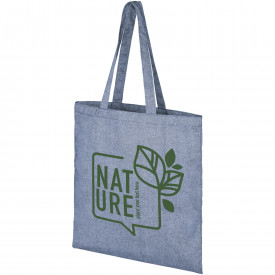 Pheebs 210 g/m² gerecycled katoenen draagtas-Heather blauw