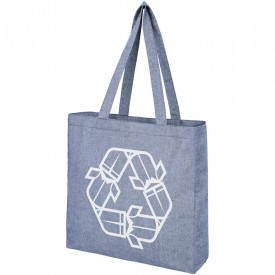 Pheebs 210 g/m2 gerecycled katoenen draagtas met inzetsuk-Heather blauw