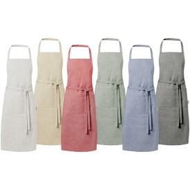 Pheebs schort - 100x70 cm - gerecycled katoen/polyester - 200 g/m² - met 2 zakken - met bandsluiting