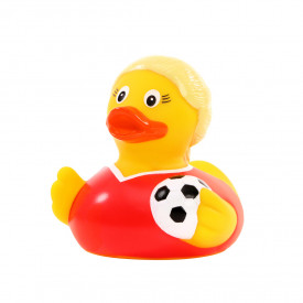 Piepende eend vrouwelijke voetballer