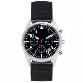 Pilot Horloge Chrono Lugano Black-Zwart