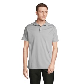 PITCHER UNISEX POLO-Puur grijs