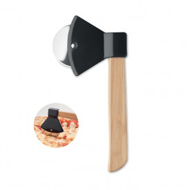 Pizzasnijder bamboe handvat-Zwart