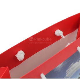 Papieren tas 170 g/m² - A4 - wit - all over bedrukt - katoenen koord